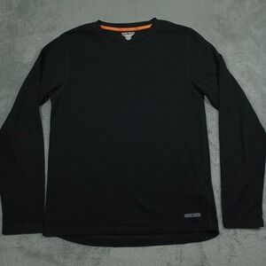 Omni‎ Wool Shirt Mens XL Black Wool Blend Casual Long Sleeve
